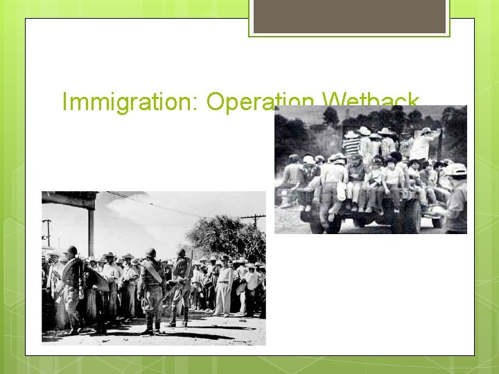 Immigration: Operation Wetback 