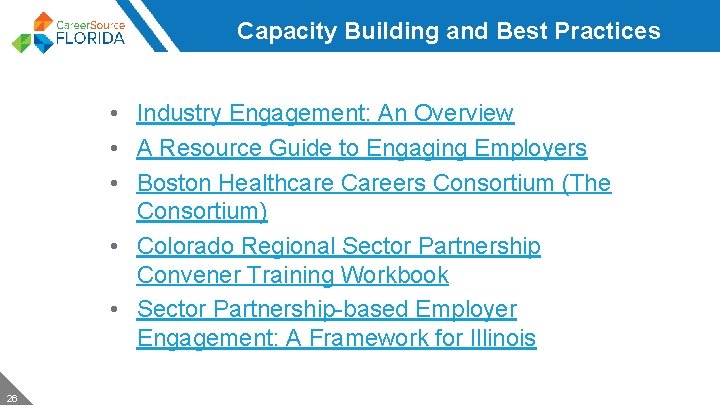 Capacity Building and Best Practices • Industry Engagement: An Overview • A Resource Guide