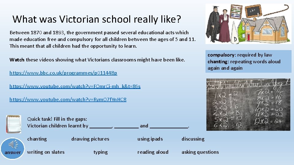 What was Victorian school really like? Between 1870 and 1893, the government passed several