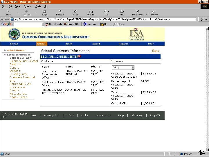 Common Origination and Disbursement How May My School