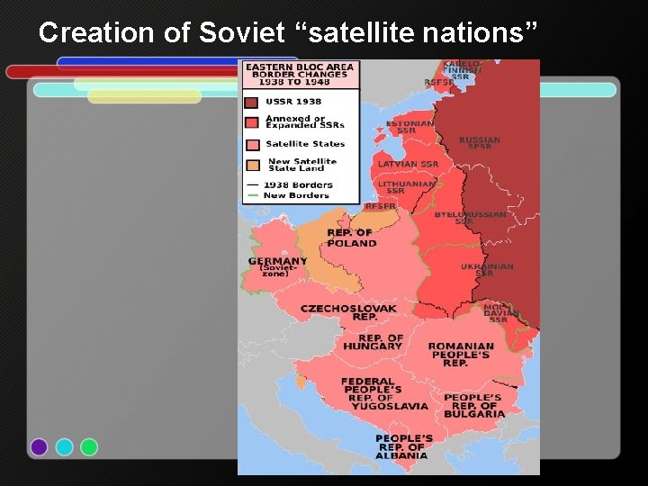 Creation of Soviet “satellite nations” 