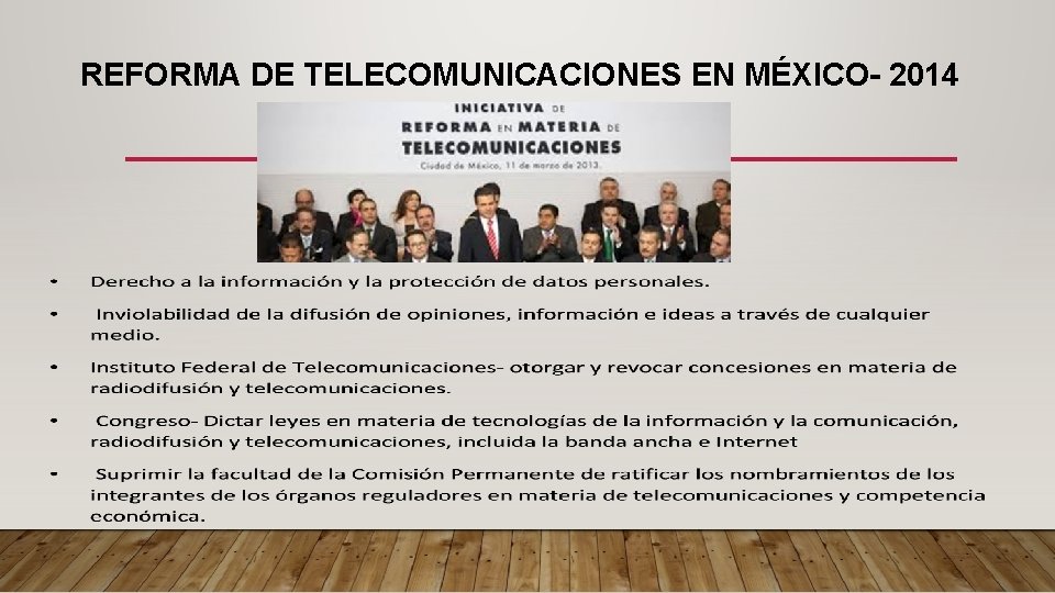 REFORMA DE TELECOMUNICACIONES EN MÉXICO- 2014 