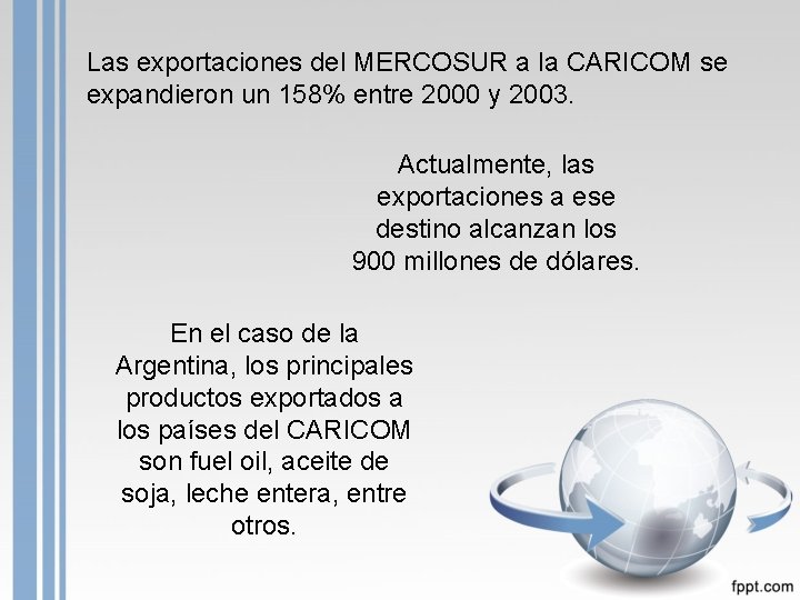 Las exportaciones del MERCOSUR a la CARICOM se expandieron un 158% entre 2000 y