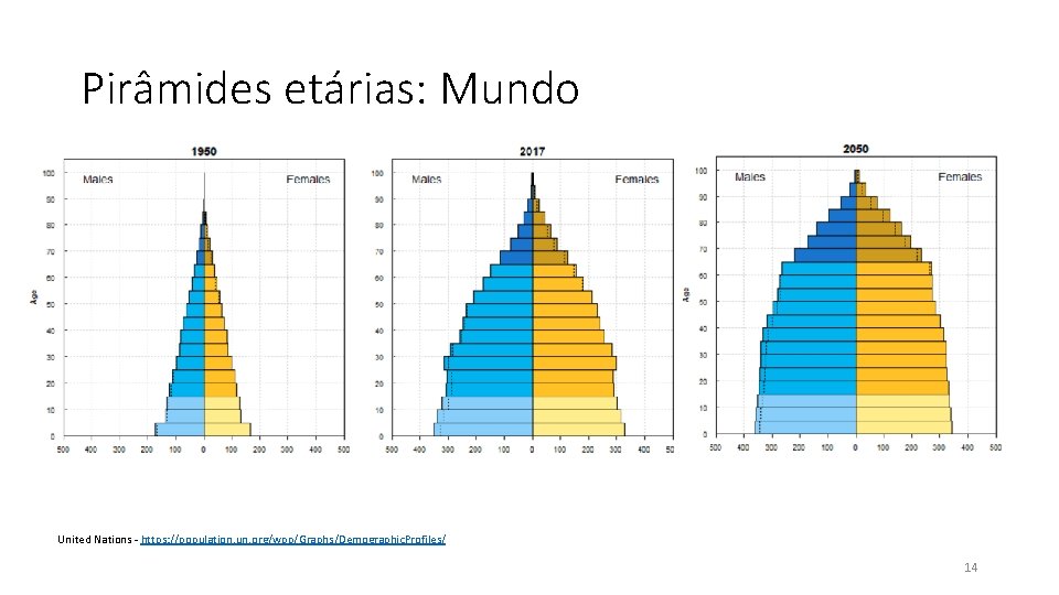 Pirâmides etárias: Mundo • A q- United Nations - https: //population. un. org/wpp/Graphs/Demographic. Profiles/