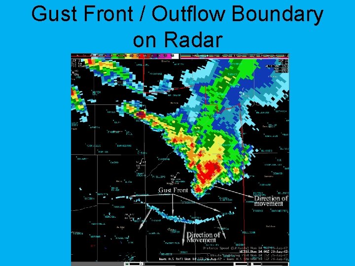 Gust Front / Outflow Boundary on Radar 