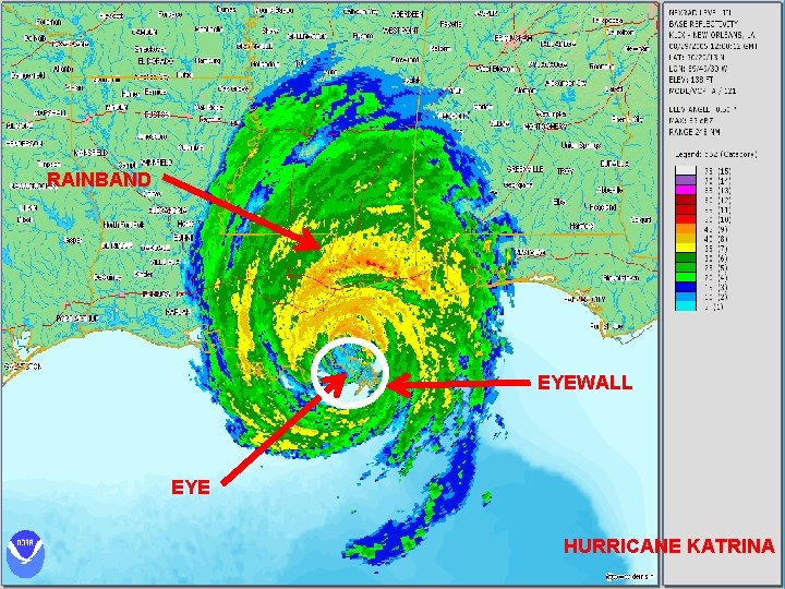 RAINBAND EYEWALL EYE HURRICANE KATRINA 