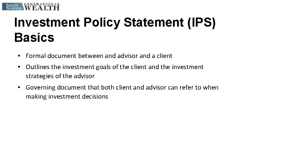 Ips Statement Breakout 7 Creating Reviewing and Updating Your Investment