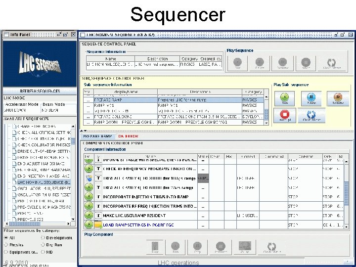 Sequencer 6. 9. 2010 LHC operations 6 