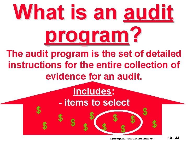 What is an audit program? The audit program is the set of detailed instructions