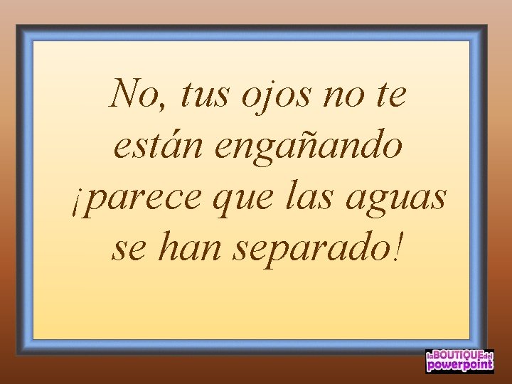 No, tus ojos no te están engañando ¡parece que las aguas se han separado!