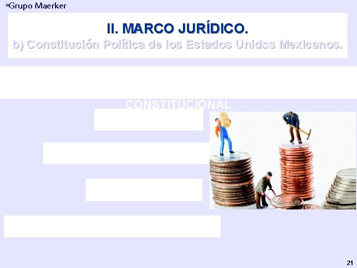 Grupo Maerker ® II. MARCO JURÍDICO. b) Constitución Política de los Estados Unidos Mexicanos.