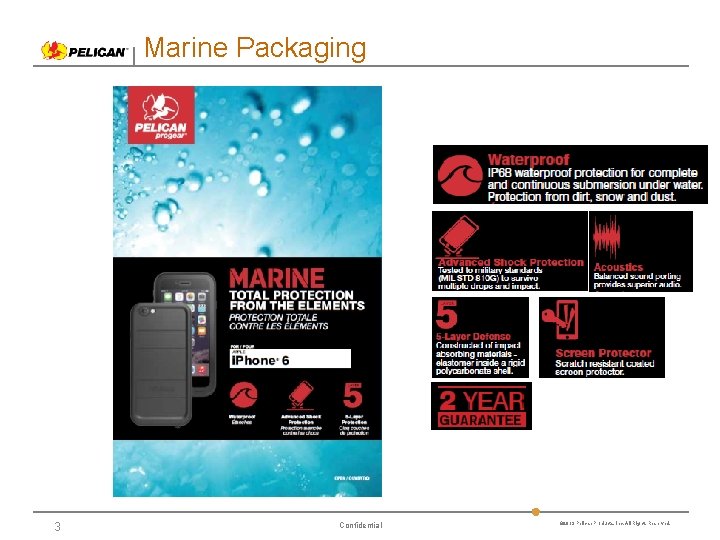 Marine Packaging 3 Confidential © 2013 Pelican Products, Inc. All Rights Reserved. 