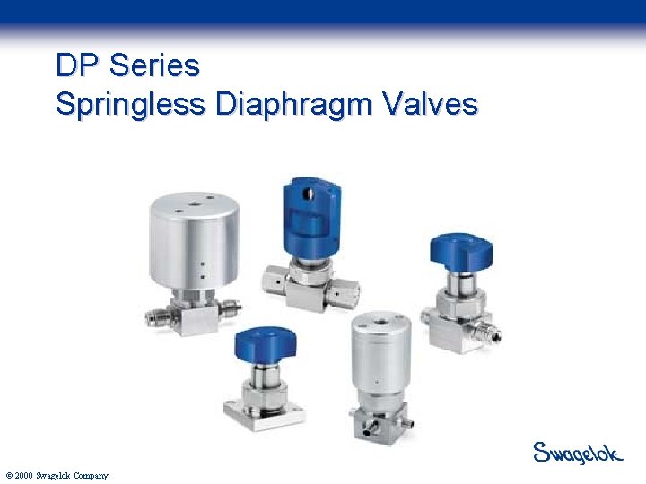 DP Series Springless Diaphragm Valves © 2000 Swagelok Company 
