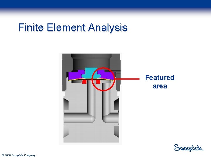 Finite Element Analysis Featured area © 2000 Swagelok Company 