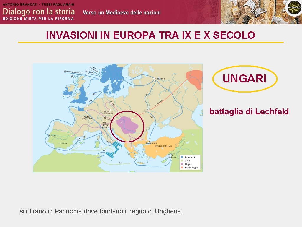 INVASIONI IN EUROPA TRA IX E X SECOLO UNGARI battaglia di Lechfeld si ritirano