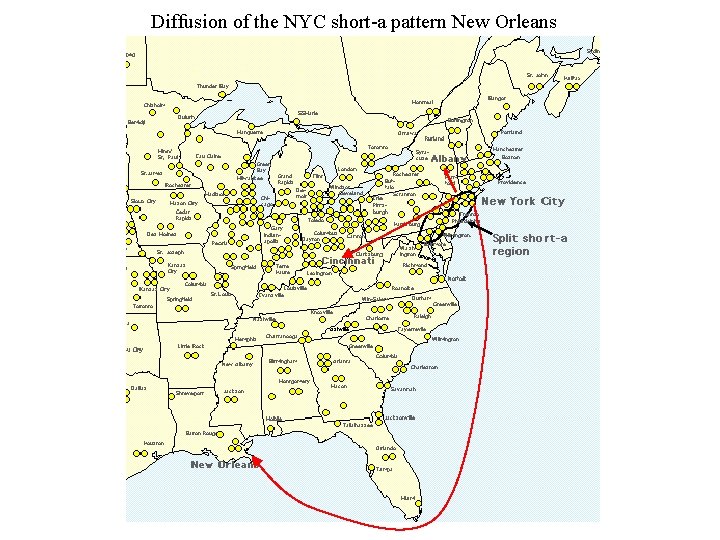 Diffusion of the NYC short-a pattern New Orleans 