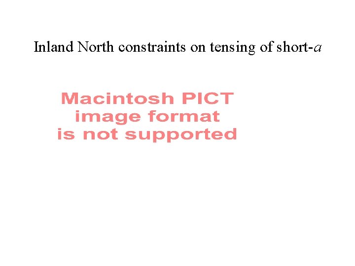 Inland North constraints on tensing of short-a 