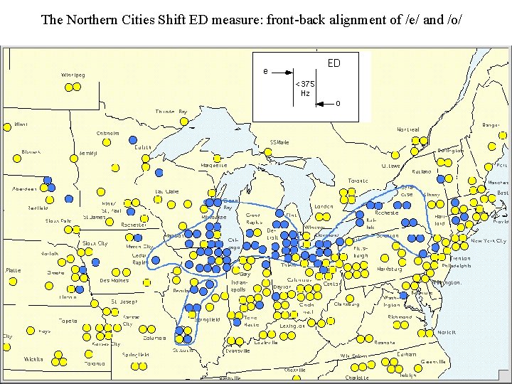 The Northern Cities Shift ED measure: front-back alignment of /e/ and /o/ 