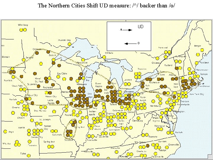 The Northern Cities Shift UD measure: /^/ backer than /o/ 