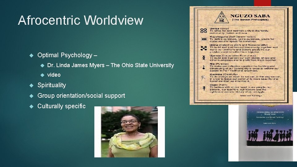 Afrocentric Worldview Optimal Psychology – Dr. Linda James Myers – The Ohio State University