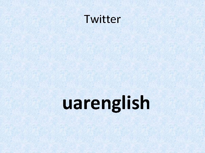 Twitter uarenglish 