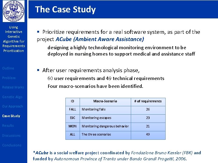 The Case Study Using Interactive Genetic Algorithm for Requirements Prioritization Outline Problem Related Works