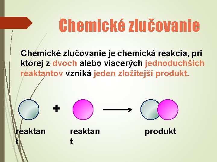 Chemické zlučovanie je chemická reakcia, pri ktorej z dvoch alebo viacerých jednoduchších reaktantov vzniká