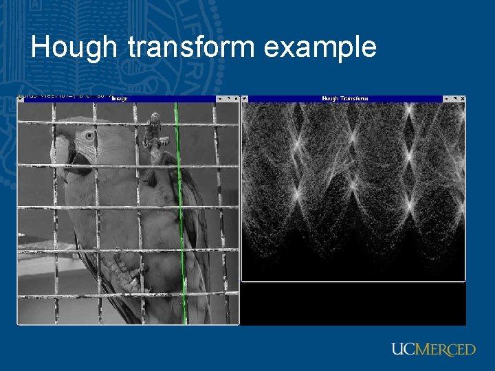 Hough transform example Hough transform example