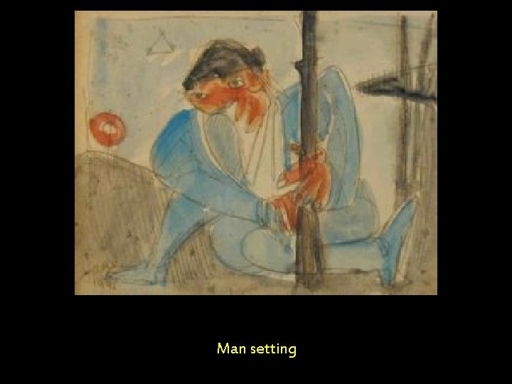 Man setting 