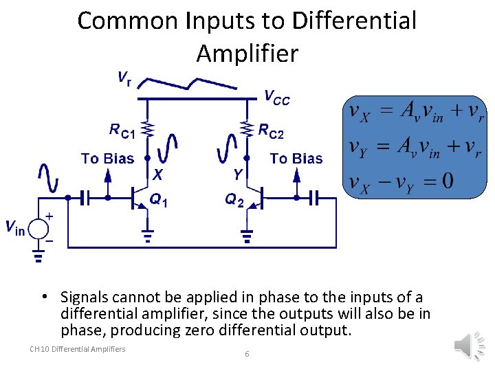 Chapter 10 Differential Amplifiers 10 1 General Considerations