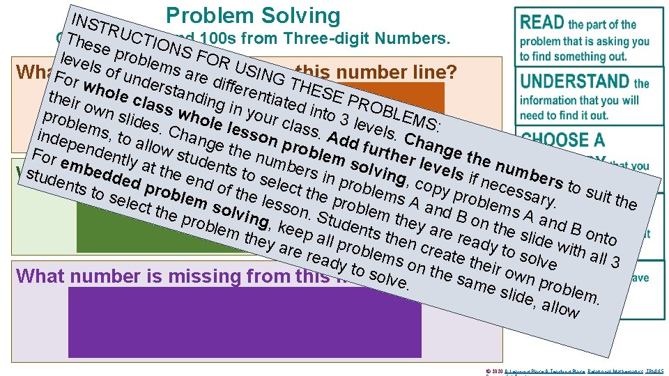 Problem Solving INST RUC Thes by Count 10 s 100 s from Three-digit Numbers.