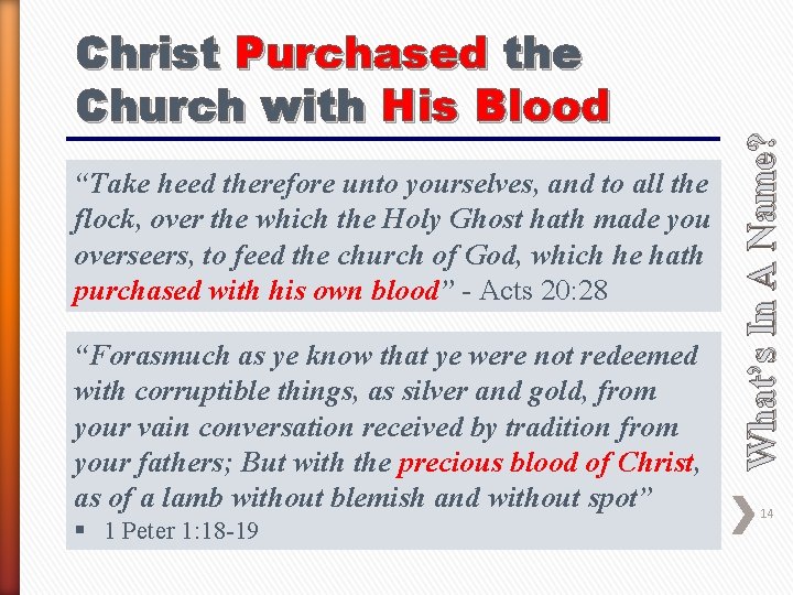 “Take heed therefore unto yourselves, and to all the flock, over the which the