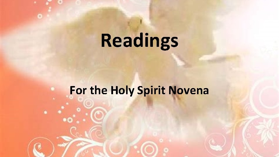Readings For the Holy Spirit Novena 