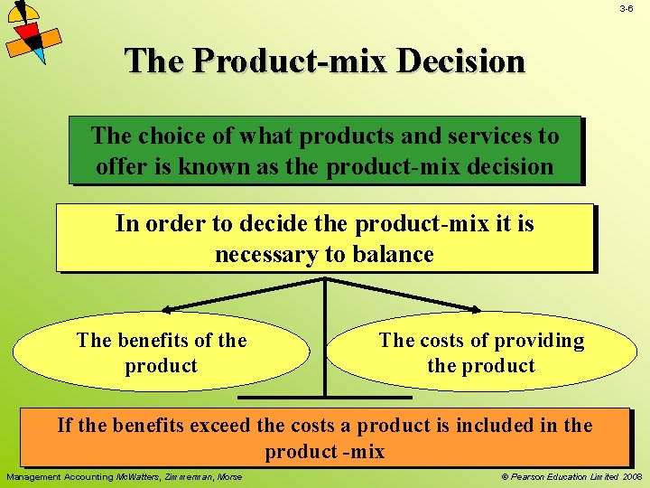3 -6 The Product-mix Decision The choice of what products and services to offer