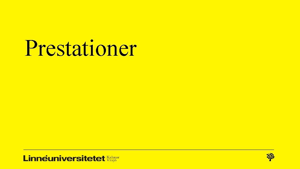 Prestationer 