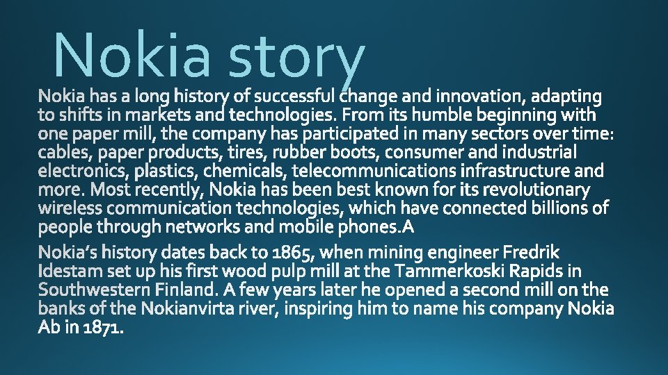 Nokia story 