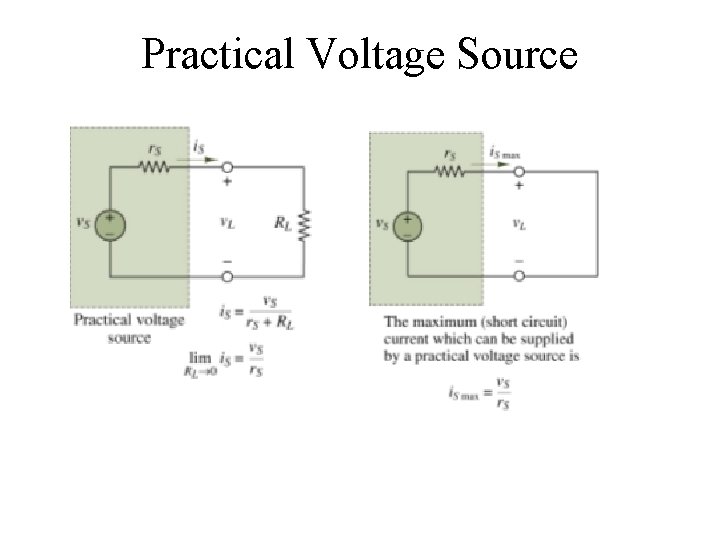 Practical Voltage Source 