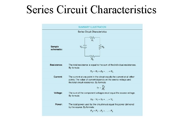 Series Circuit Characteristics Insert Figure 4. 10 