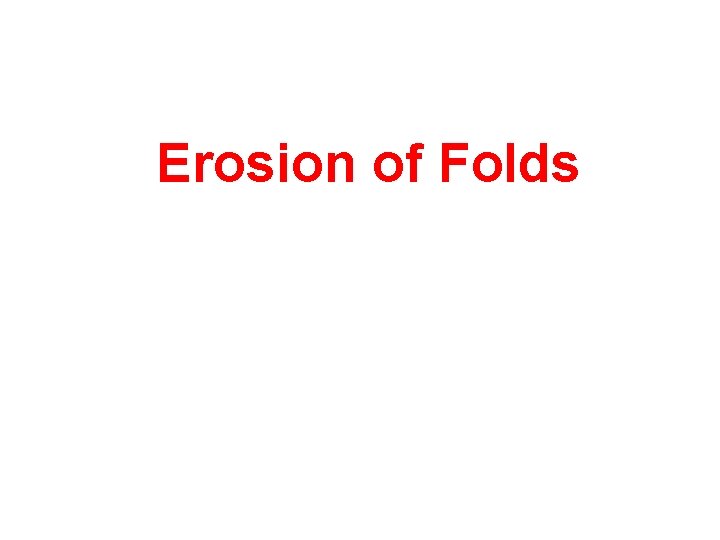 Erosion of Folds 