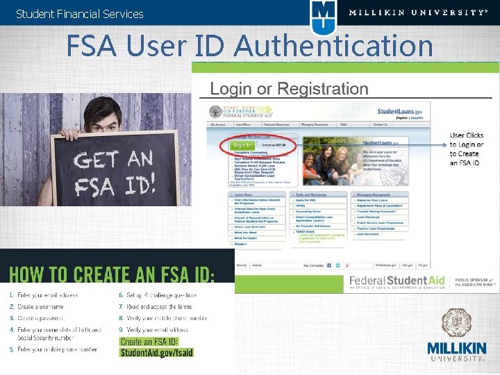 Student Financial Services FSA User ID Authentication 