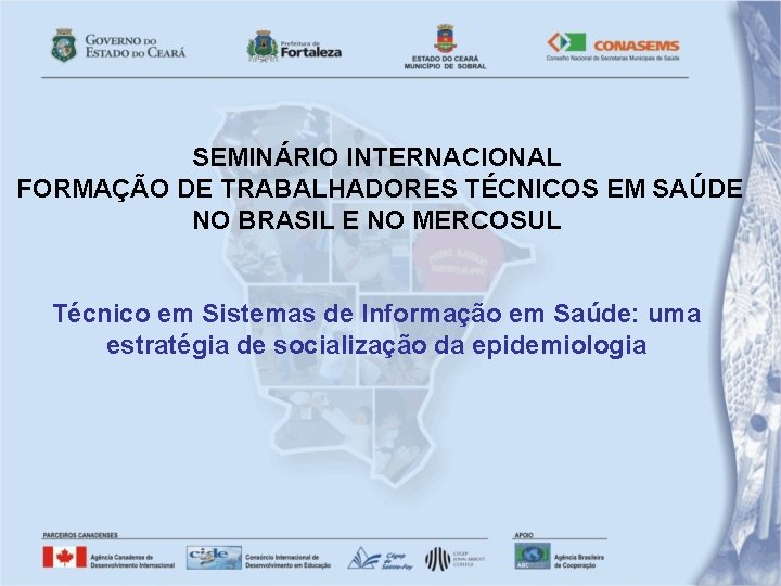 SEMINÁRIO INTERNACIONAL FORMAÇÃO DE TRABALHADORES TÉCNICOS EM SAÚDE NO BRASIL E NO MERCOSUL Técnico