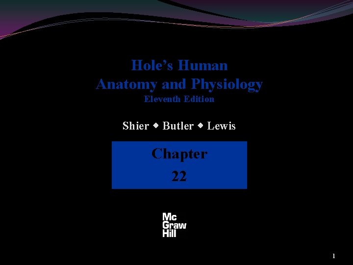 Hole’s Human Anatomy and Physiology Eleventh Edition Shier w Butler w Lewis Chapter 22