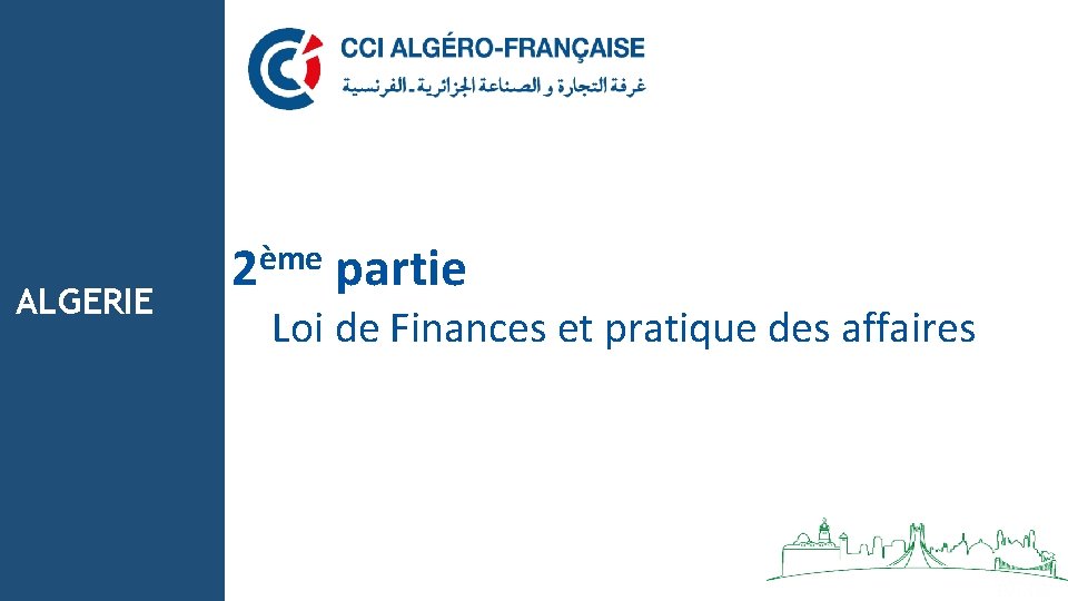 ALGERIE ème 2 partie Loi de Finances et pratique des affaires 