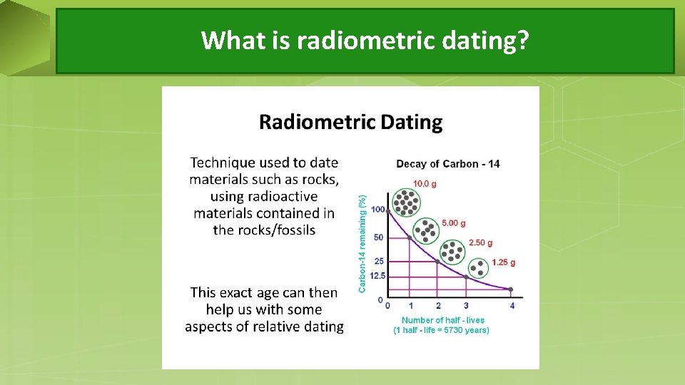 What is radiometric dating? 