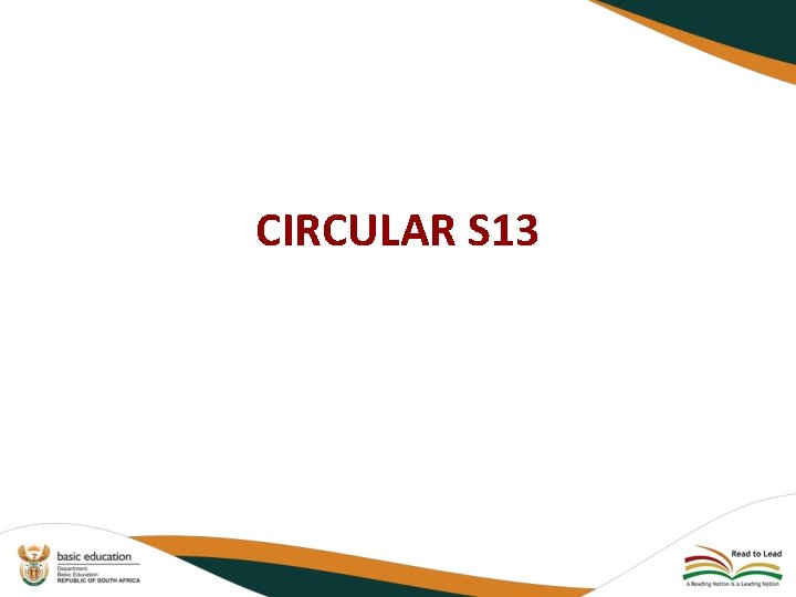 CIRCULAR S 13 