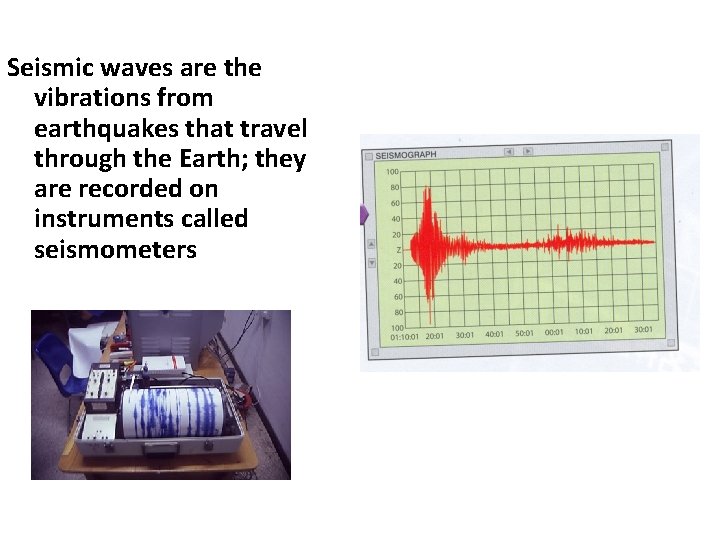 Seismic waves are the vibrations from earthquakes that travel through the Earth; they are