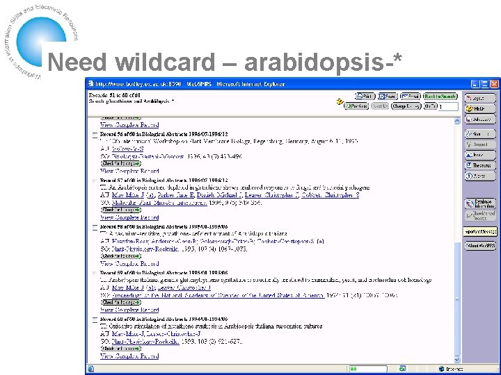 Need wildcard – arabidopsis-* 