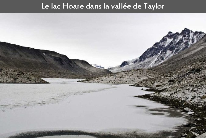 Le lac Hoare dans la vallée de Taylor 