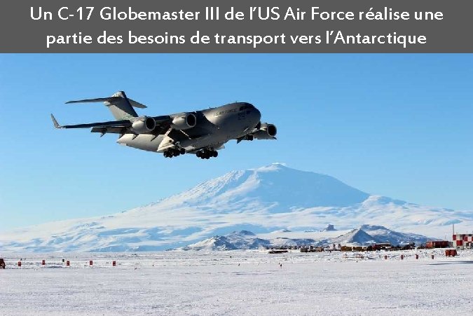 Un C-17 Globemaster III de l’US Air Force réalise une partie des besoins de