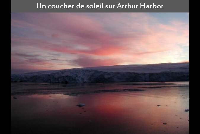 Un coucher de soleil sur Arthur Harbor 